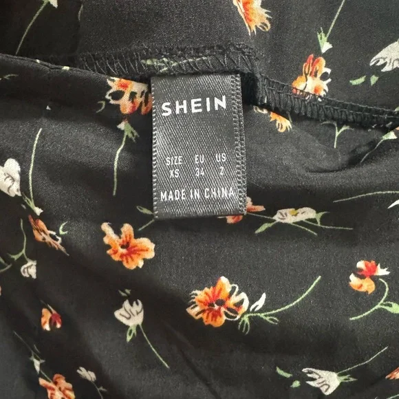 SHEIN Black Floral Maxi Skirt - Picture 2 of 2